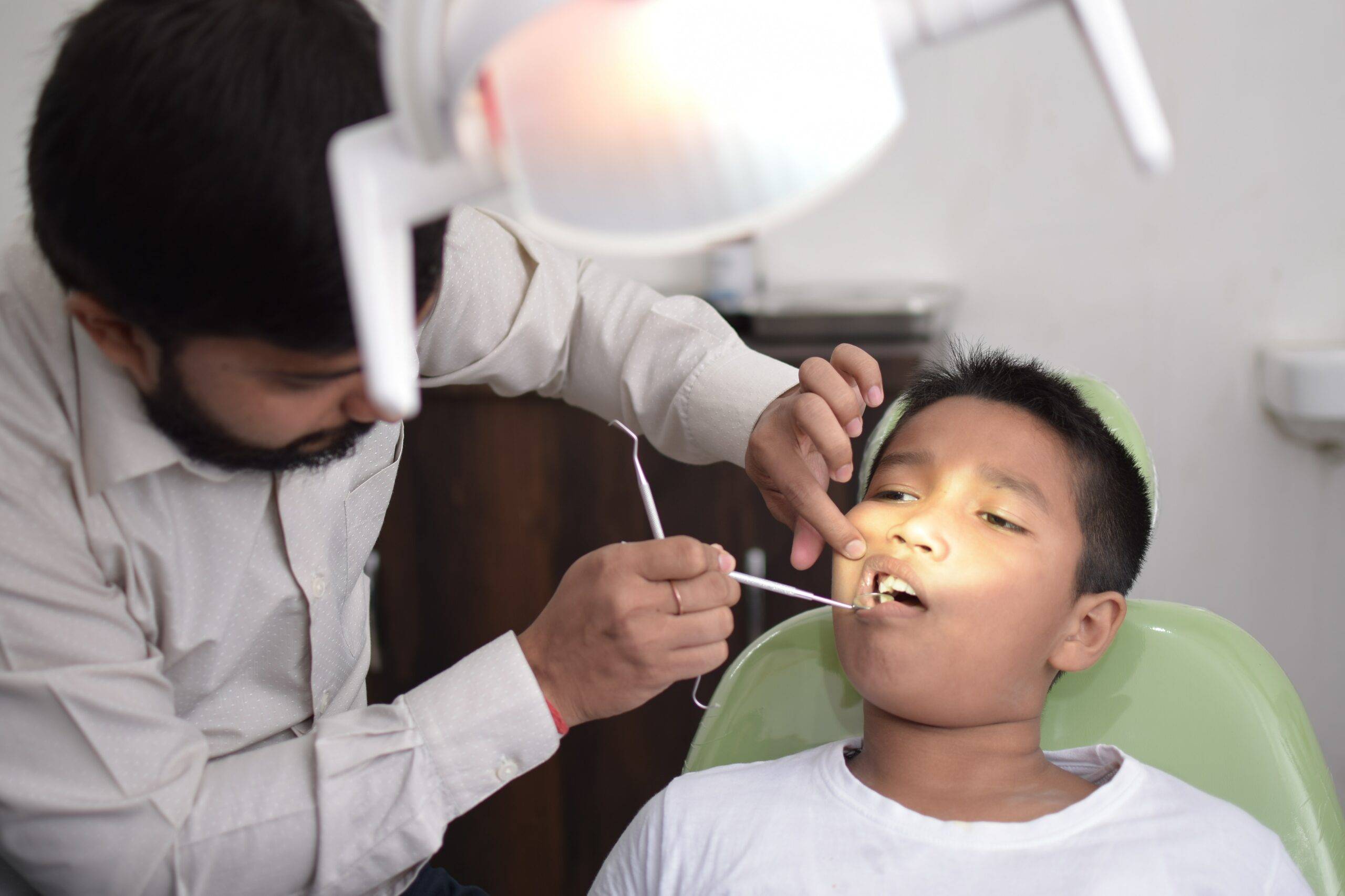 Child at the dentist